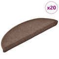 vidaXL Maty na schody 20 szt. 56x17x3 cm Brąz kawowy Półokrągły