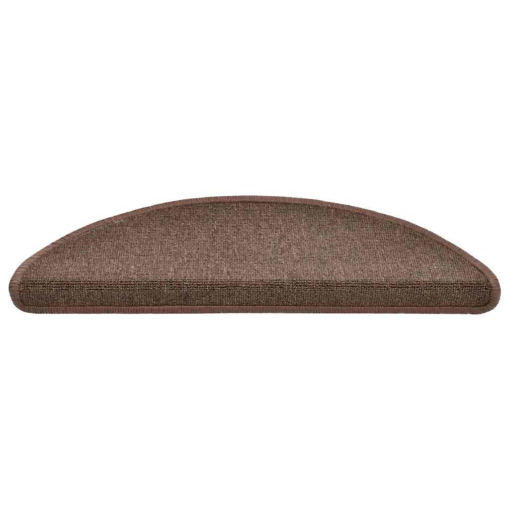 vidaXL Maty na schody 20 szt. 56x17x3 cm Brąz kawowy Półokrągły
