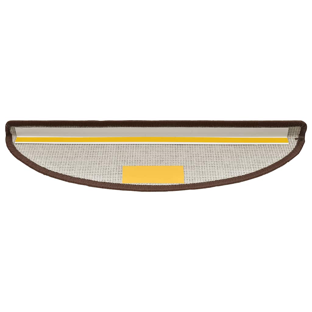 vidaXL Maty na schody 20 szt. 56x17x3 cm Brąz kawowy Półokrągły