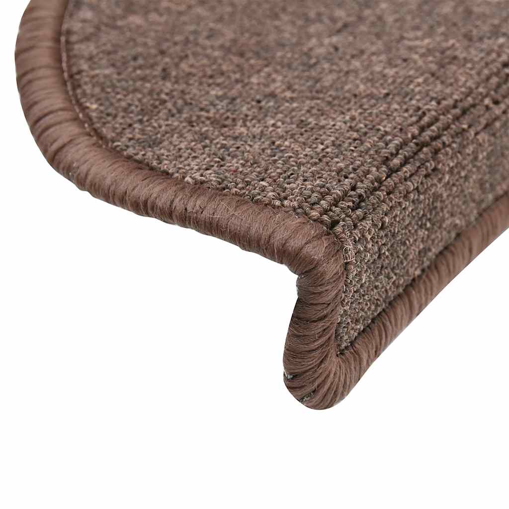 vidaXL Maty na schody 20 szt. 56x17x3 cm Brąz kawowy Półokrągły