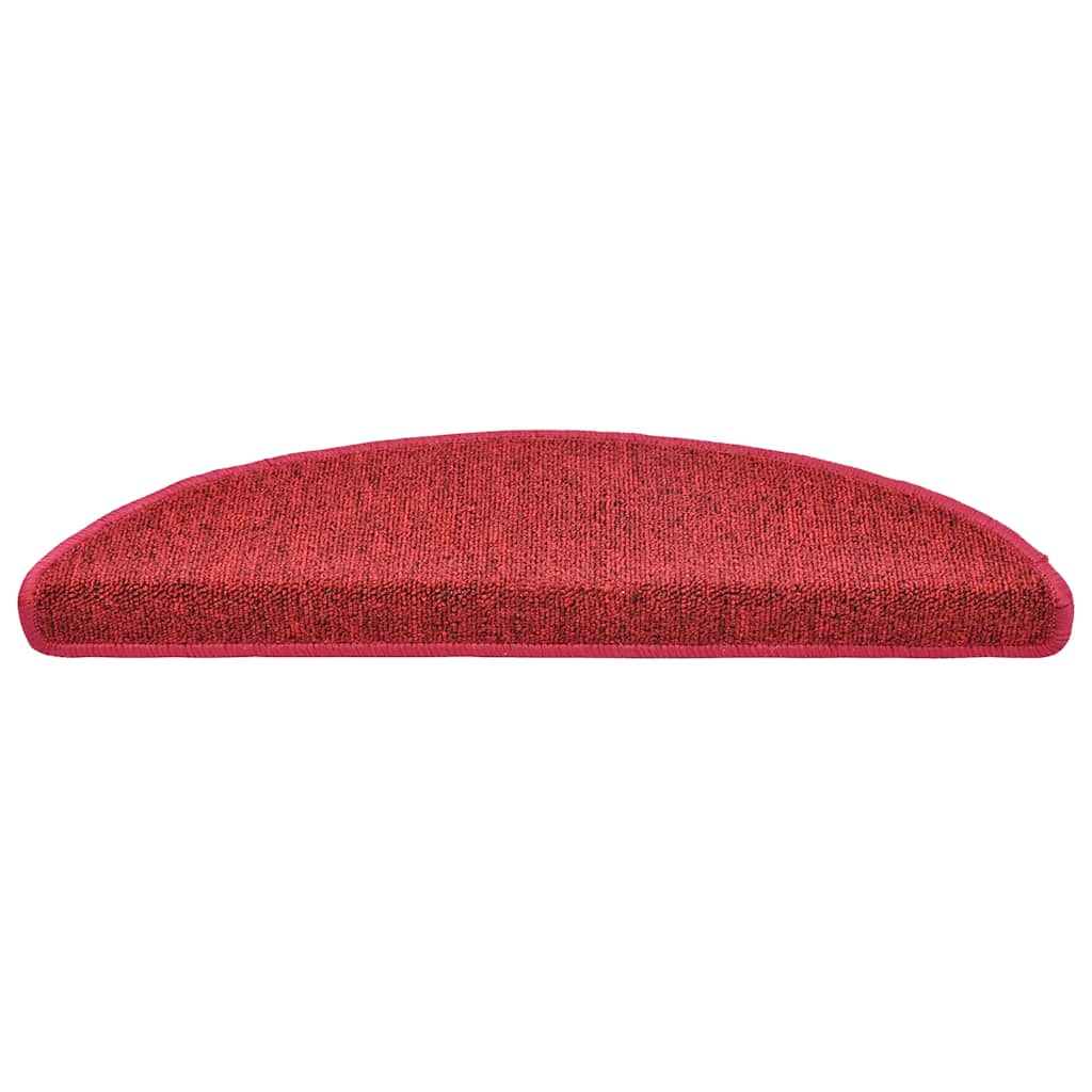vidaXL Maty na schody 20 szt. 56x17x3 cm Czerwone Półokrągłe