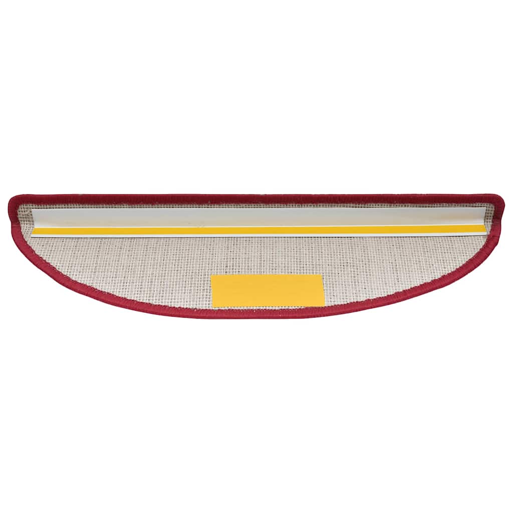 vidaXL Maty na schody 20 szt. 56x17x3 cm Czerwone Półokrągłe