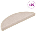vidaXL Maty na schody 20 szt. 56x17x3 cm Taupe Półokrągłe