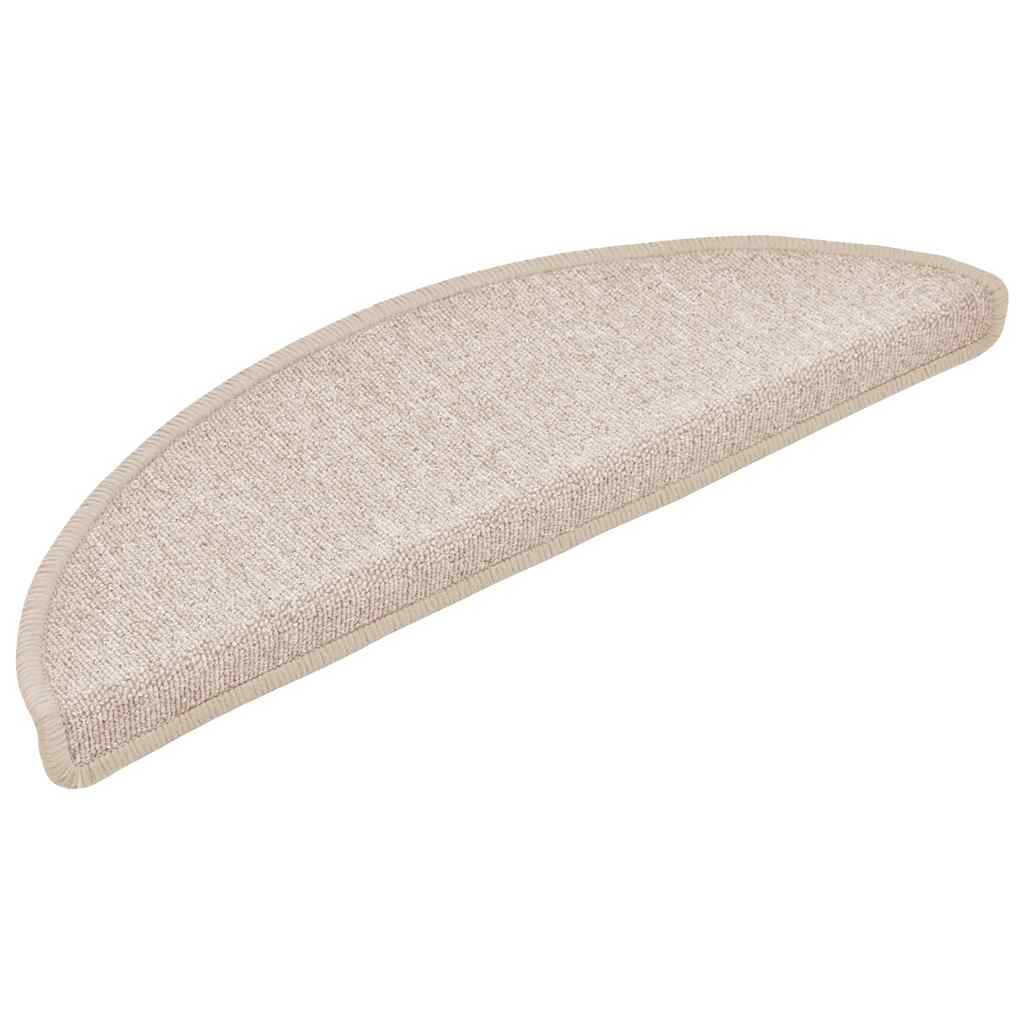 vidaXL Maty na schody 20 szt. 56x17x3 cm Taupe Półokrągłe