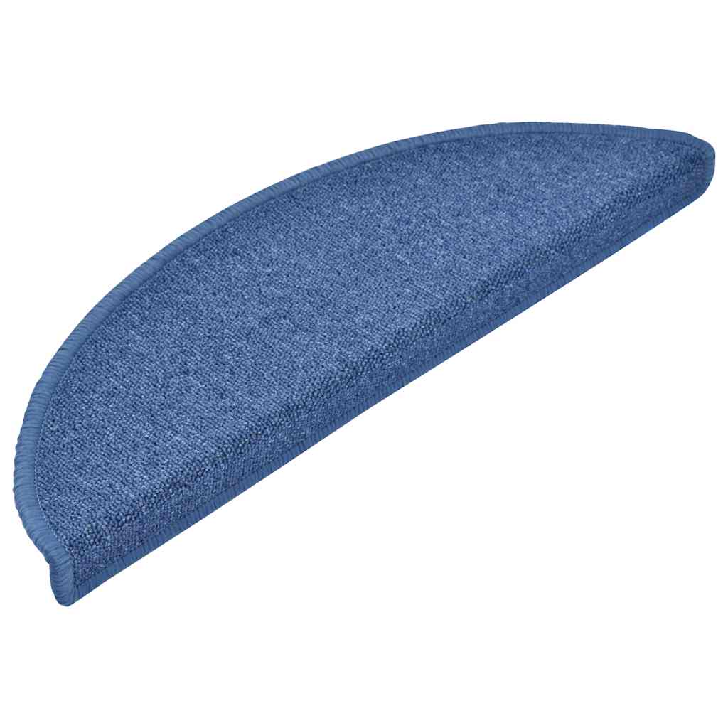 vidaXL Maty na schody 20 szt. 56x17x3 cm Niebieskie półokrągłe