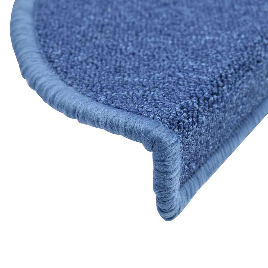 vidaXL Maty na schody 20 szt. 56x17x3 cm Niebieskie półokrągłe