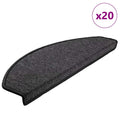 vidaXL Maty na schody 20 szt. 65x24x4 cm Antracytowe półokrągłe duże