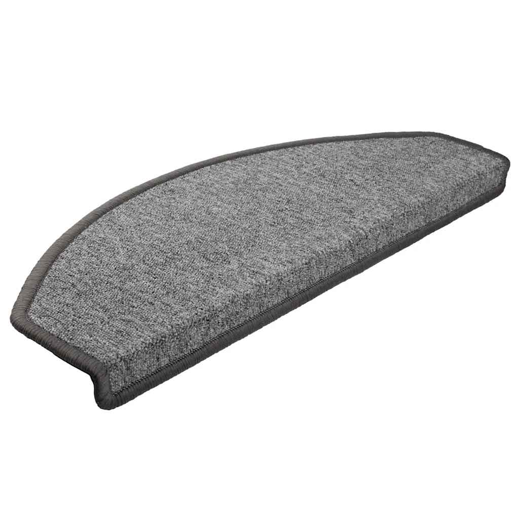 vidaXL Maty na schody 20 szt. 65x24x4 cm Ciemnoszare Półokrągłe Duże
