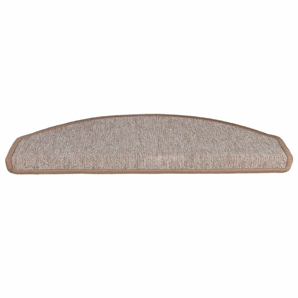 vidaXL Maty na schody 20 szt. 65x24x4 cm Jasnobrązowe, półokrągłe, duże