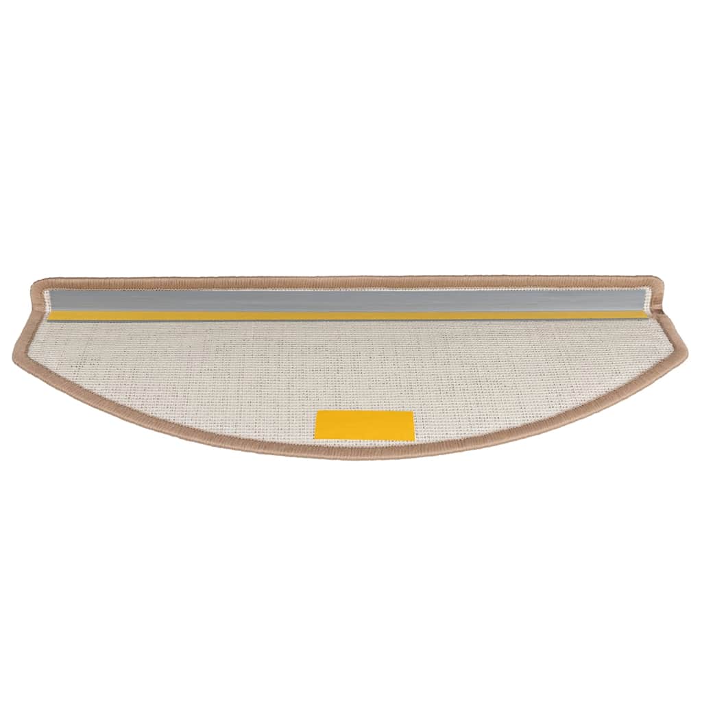 vidaXL Maty na schody 20 szt. 65x24x4 cm Jasnobrązowe, półokrągłe, duże