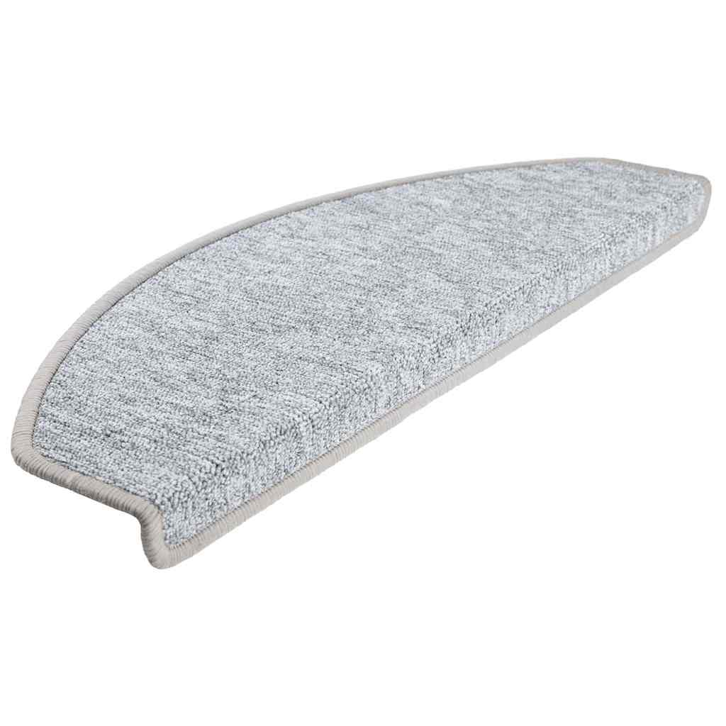 vidaXL Maty na schody 20 szt. 65x24x4 cm Jasnoszare Półokrągłe Duże