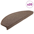 vidaXL Maty na schody 20 szt. 65x24x4 cm Brąz kawowy Półokrągły Duży
