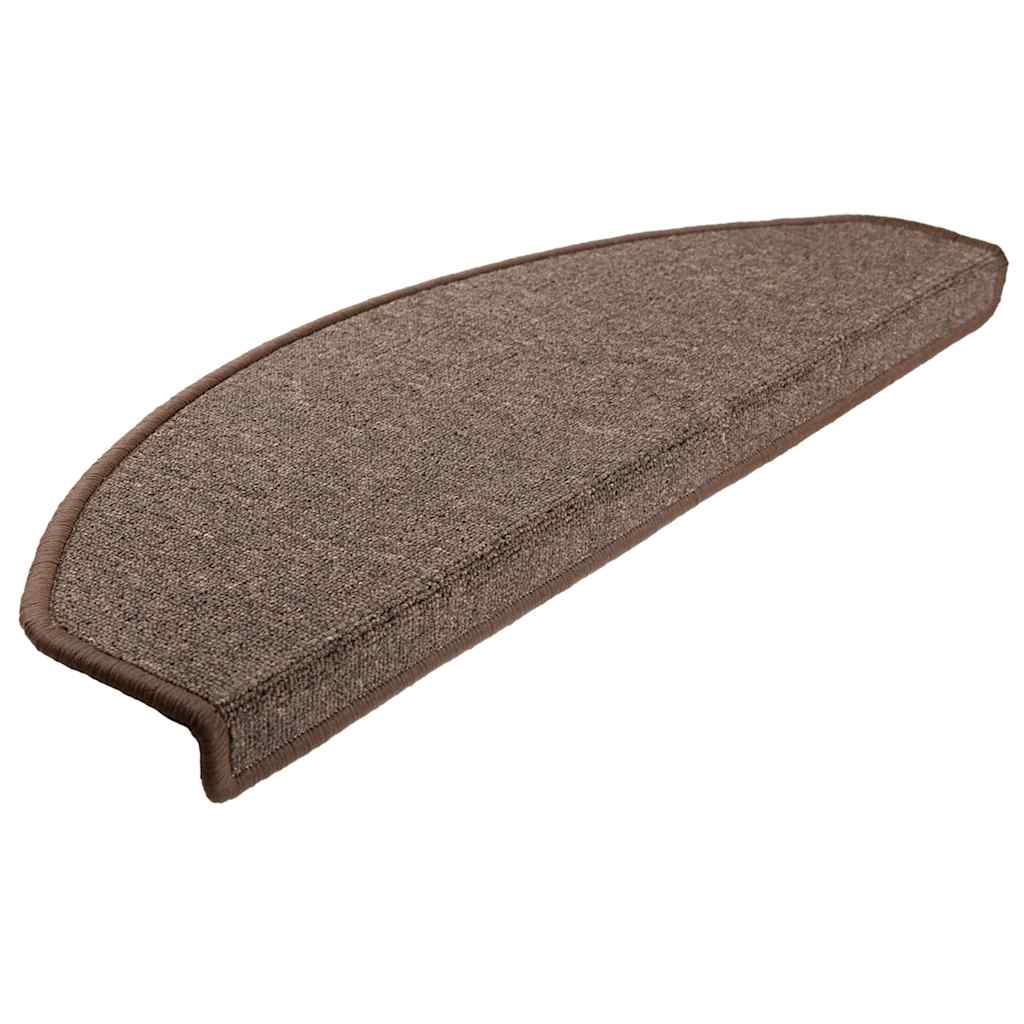 vidaXL Maty na schody 20 szt. 65x24x4 cm Brąz kawowy Półokrągły Duży
