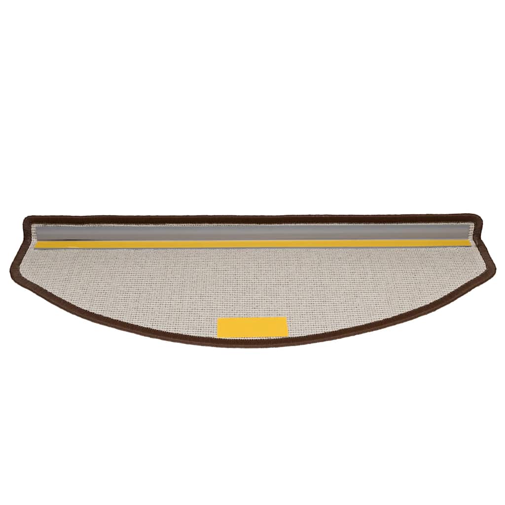 vidaXL Maty na schody 20 szt. 65x24x4 cm Brąz kawowy Półokrągły Duży