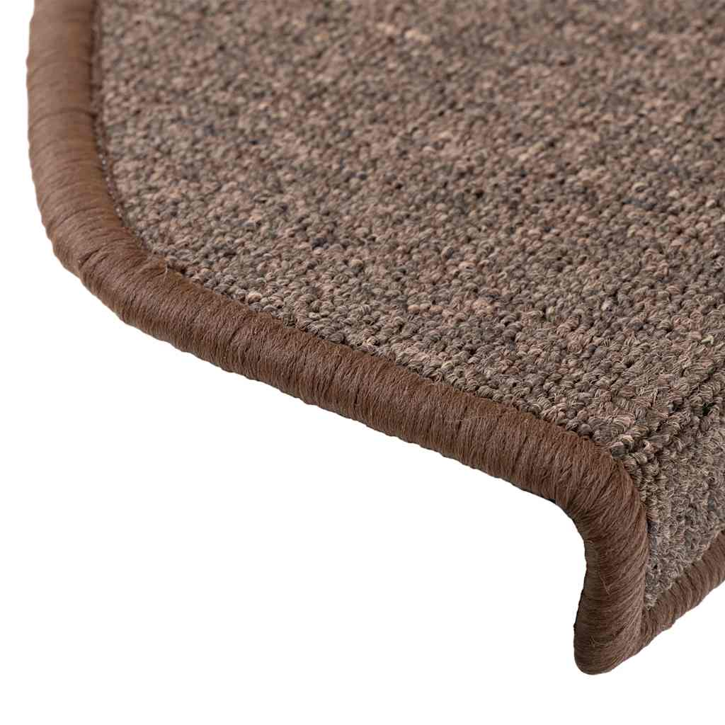 vidaXL Maty na schody 20 szt. 65x24x4 cm Brąz kawowy Półokrągły Duży