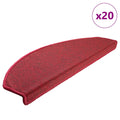 vidaXL Maty na schody 20 szt. 65x24x4 cm Czerwone Półokrągłe Duże