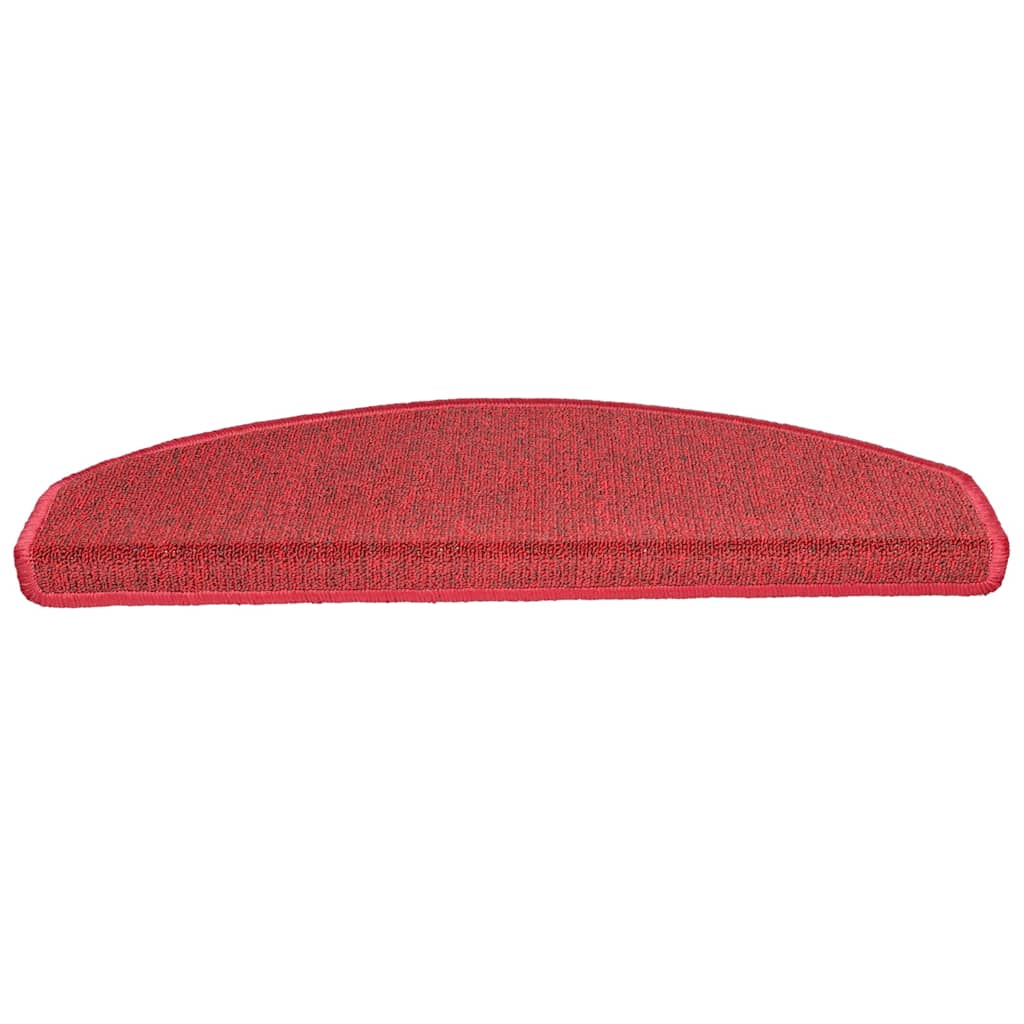 vidaXL Maty na schody 20 szt. 65x24x4 cm Czerwone Półokrągłe Duże