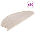 vidaXL Maty na schody 20 szt. 65x24x4 cm Taupe Półokrągłe Duże