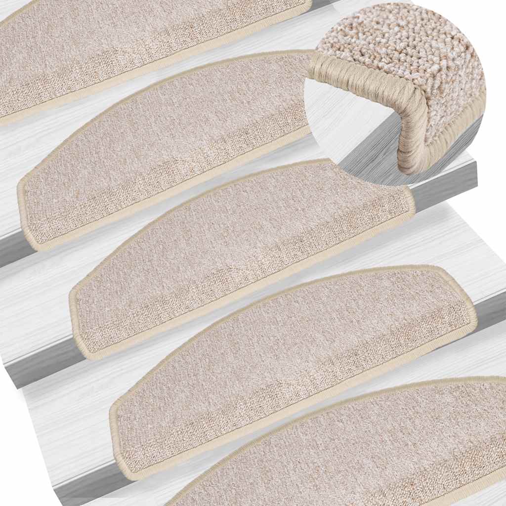 vidaXL Maty na schody 20 szt. 65x24x4 cm Taupe Półokrągłe Duże
