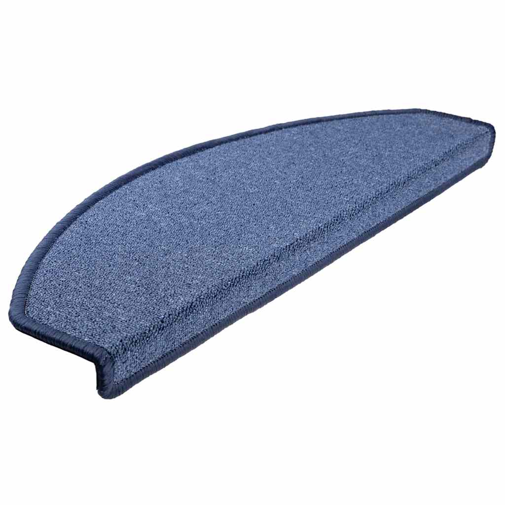 vidaXL Maty na schody 20 szt. 65x24x4 cm niebieskie półokrągłe duże