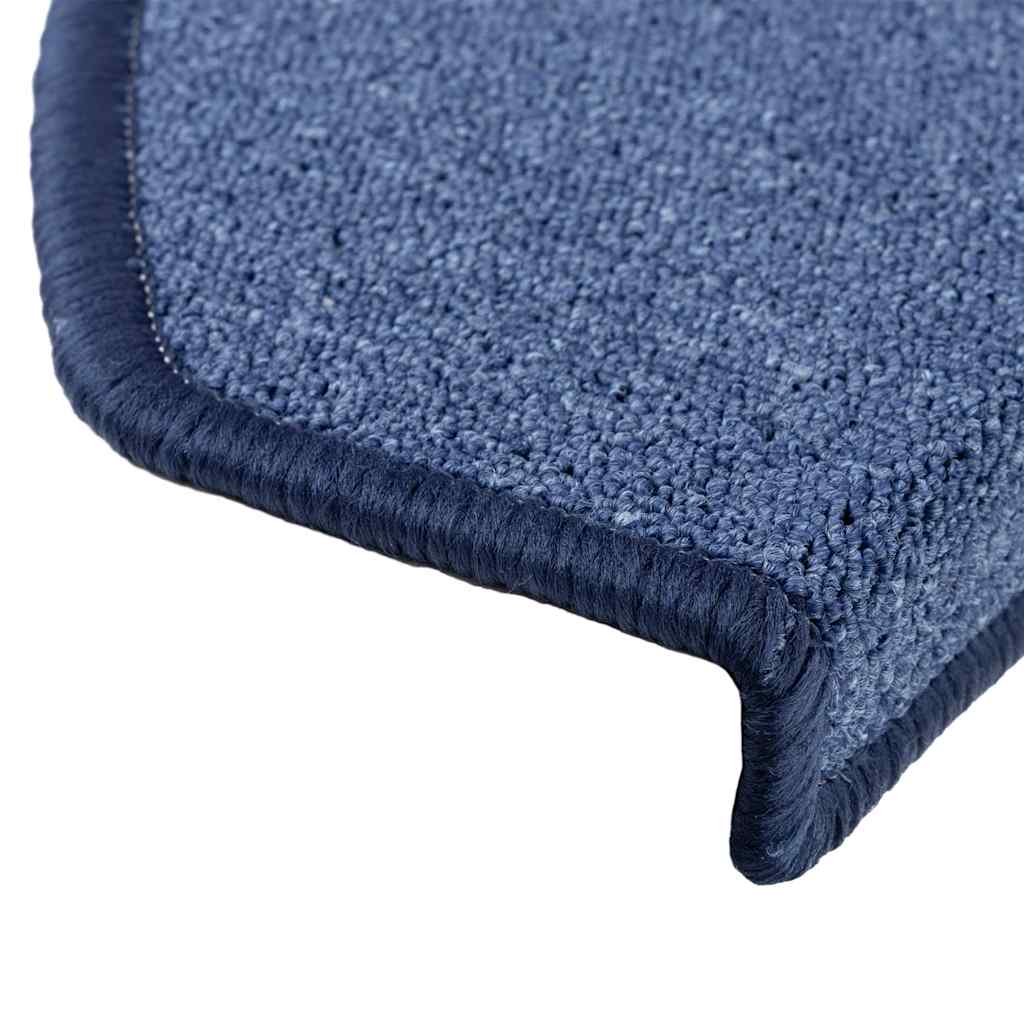 vidaXL Maty na schody 20 szt. 65x24x4 cm niebieskie półokrągłe duże