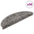vidaXL Maty na schody 30 szt. 56x17x3 cm Szare półokrągłe