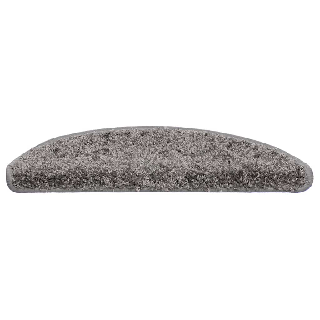 vidaXL Maty na schody 30 szt. 56x17x3 cm Szare półokrągłe