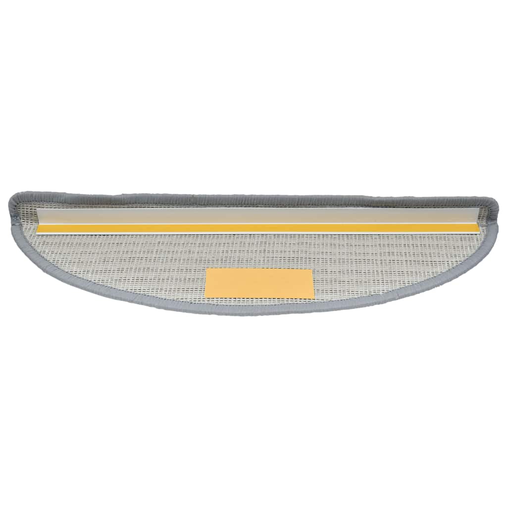 vidaXL Maty na schody 30 szt. 56x17x3 cm Szare półokrągłe