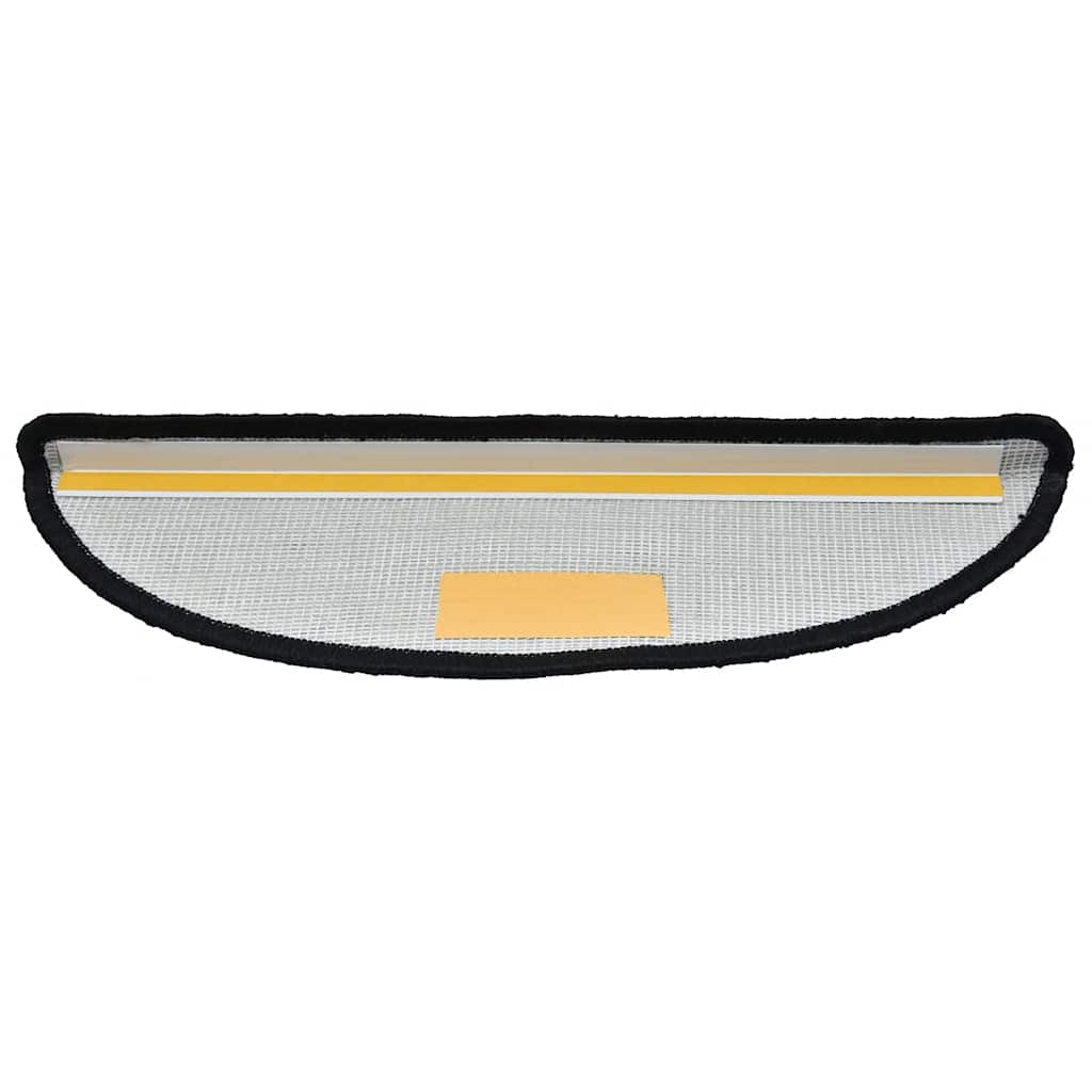 vidaXL Maty na schody 30 szt. 56x17x3 cm Czarne półokrągłe