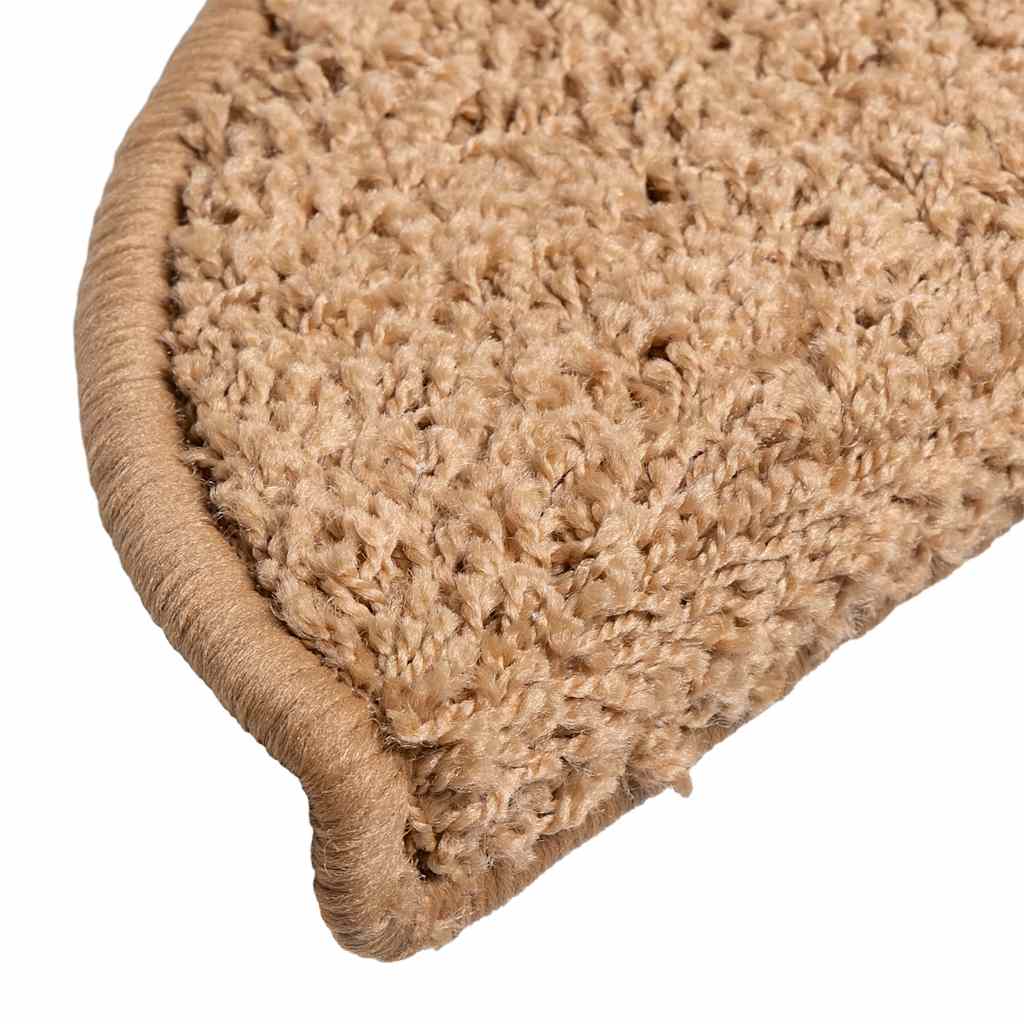 vidaXL Maty na schody 30 szt. 56x17x3 cm Beżowe półokrągłe