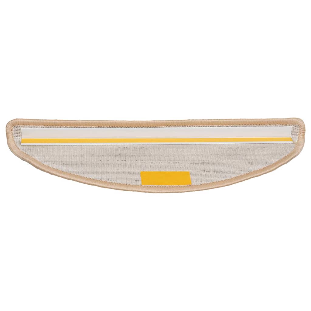 vidaXL Maty na schody 30 szt. 56x17x3 cm Kremowe półokrągłe