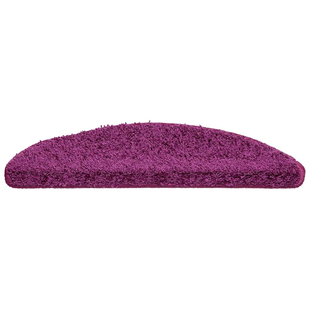vidaXL Maty na schody 30 szt. 56x17x3 cm Fioletowe półokrągłe