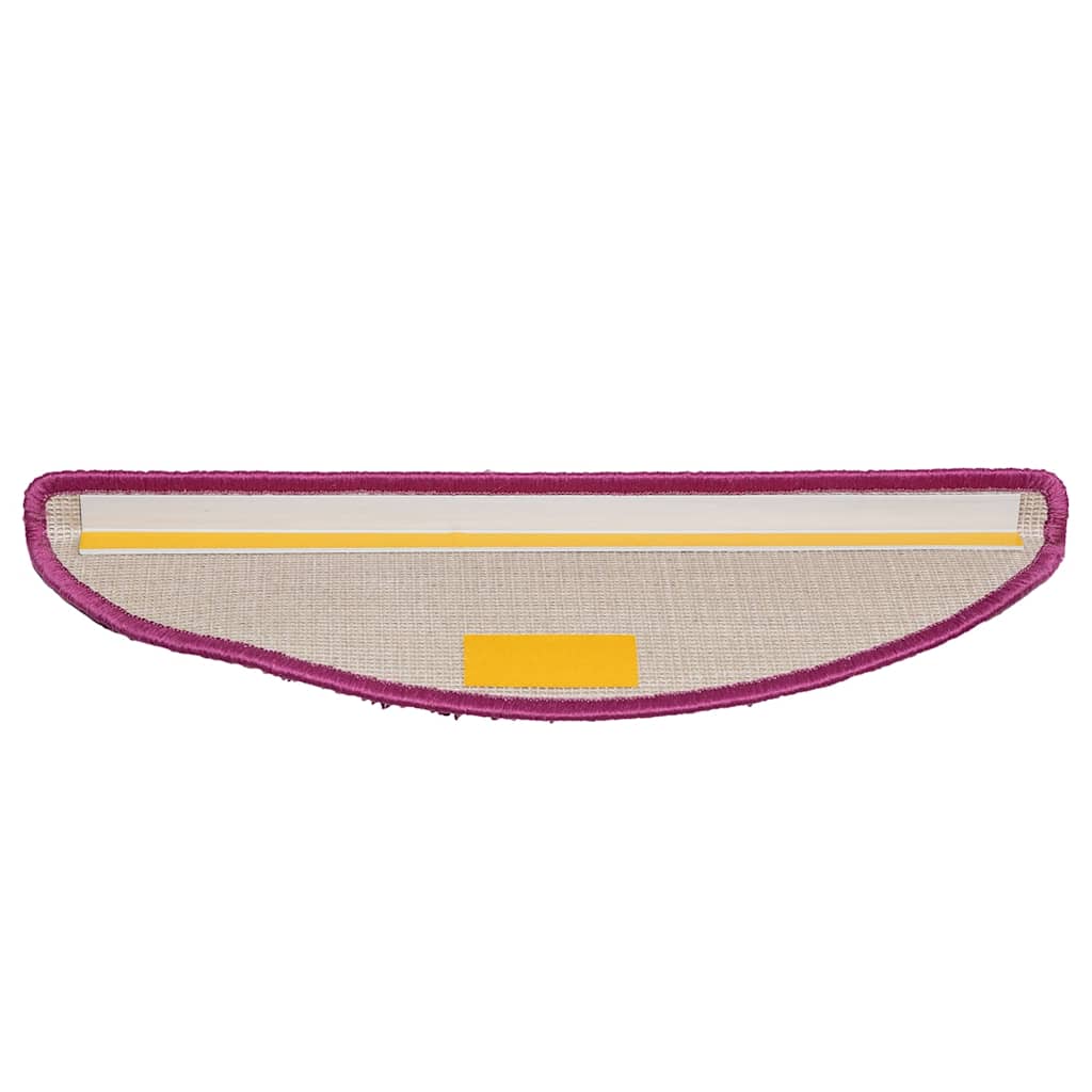 vidaXL Maty na schody 30 szt. 56x17x3 cm Fioletowe półokrągłe