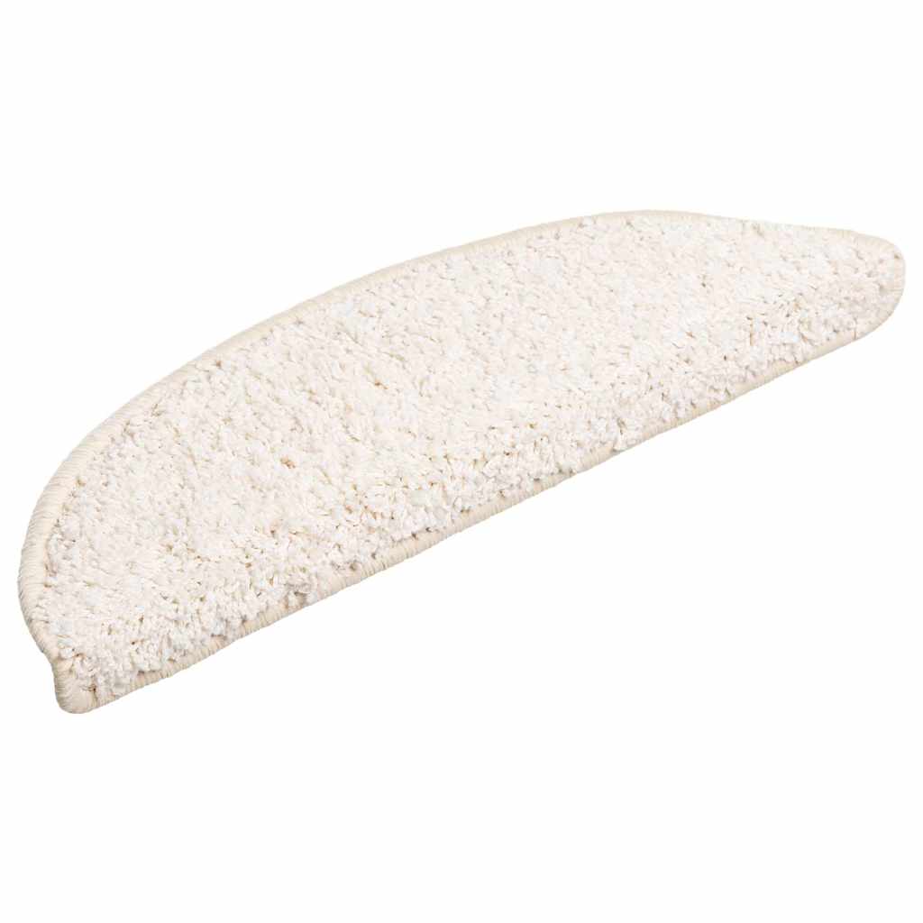 vidaXL Maty na schody 30 szt. 56x17x3 cm Białe półokrągłe
