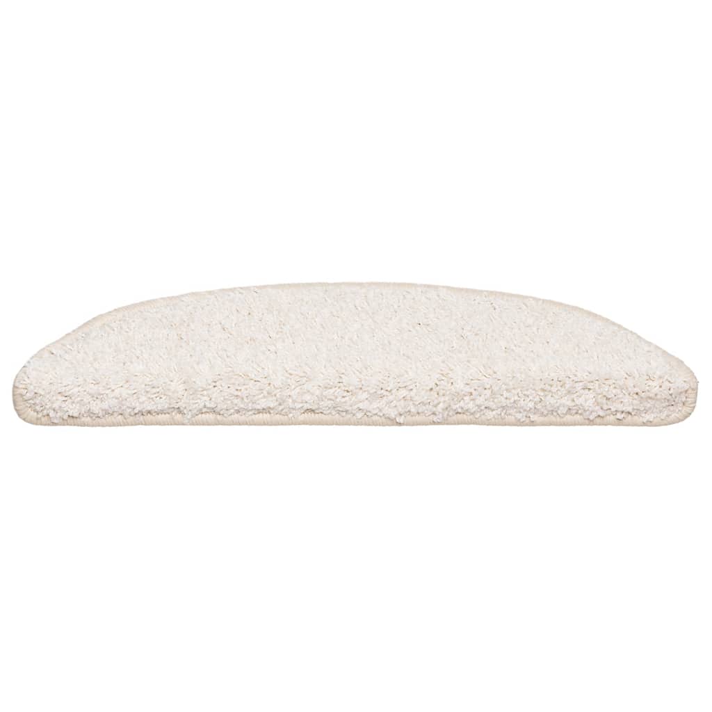 vidaXL Maty na schody 30 szt. 56x17x3 cm Białe półokrągłe