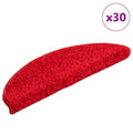 vidaXL Maty na schody 30 szt. 56x17x3 cm Czerwone półokrągłe
