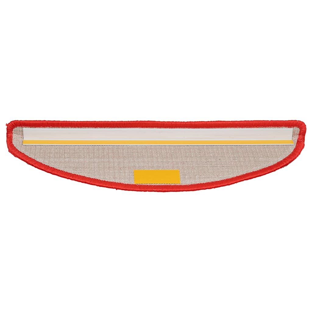 vidaXL Maty na schody 30 szt. 56x17x3 cm Czerwone półokrągłe