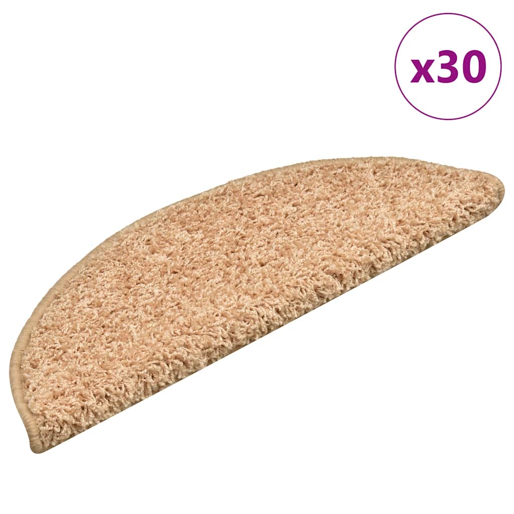 vidaXL Maty na schody 30 szt. 56x17x3 cm, złote, półokrągłe