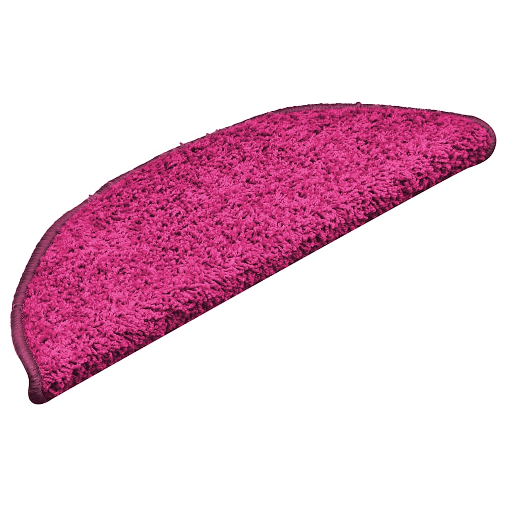 vidaXL Maty na schody 30 szt. 56x17x3 cm różowe półokrągłe