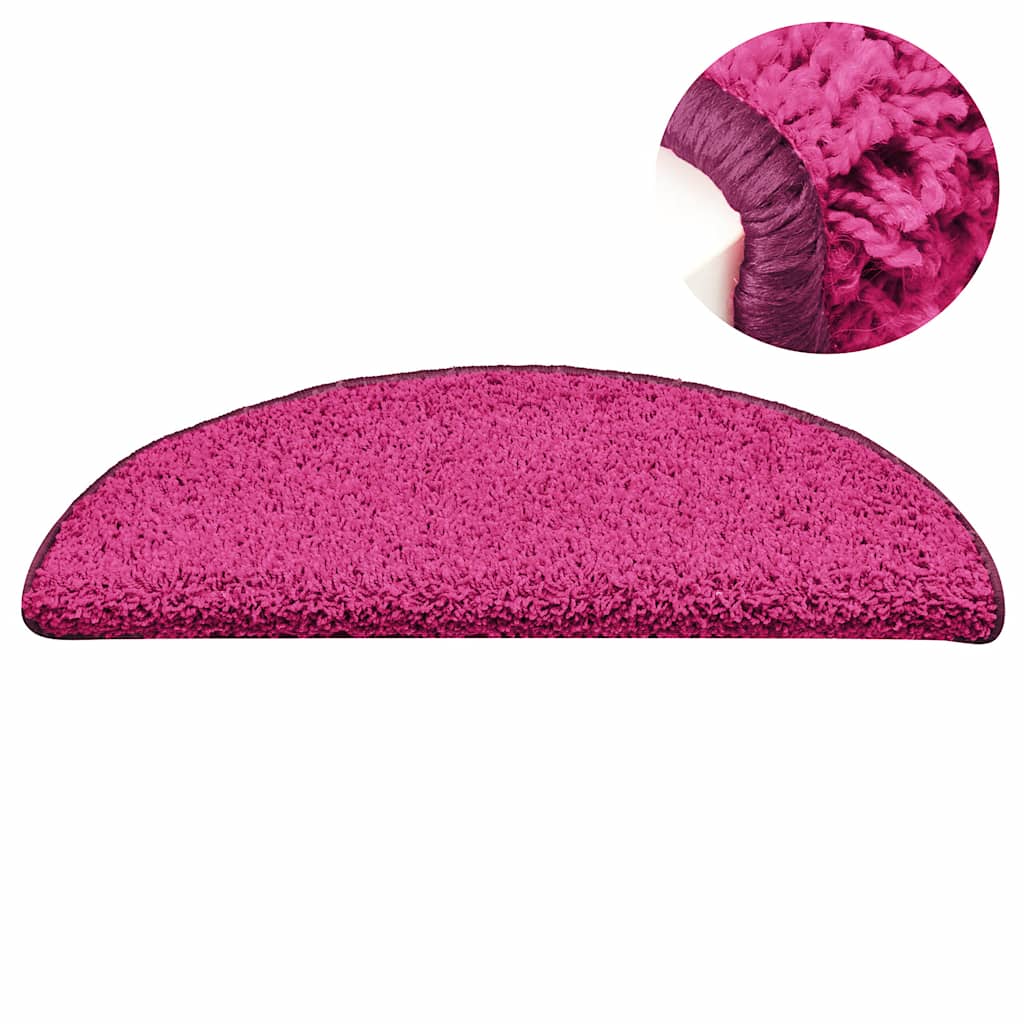 vidaXL Maty na schody 30 szt. 56x17x3 cm różowe półokrągłe