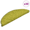 vidaXL Maty na schody 30 szt. 56x17x3 cm Zielone półokrągłe