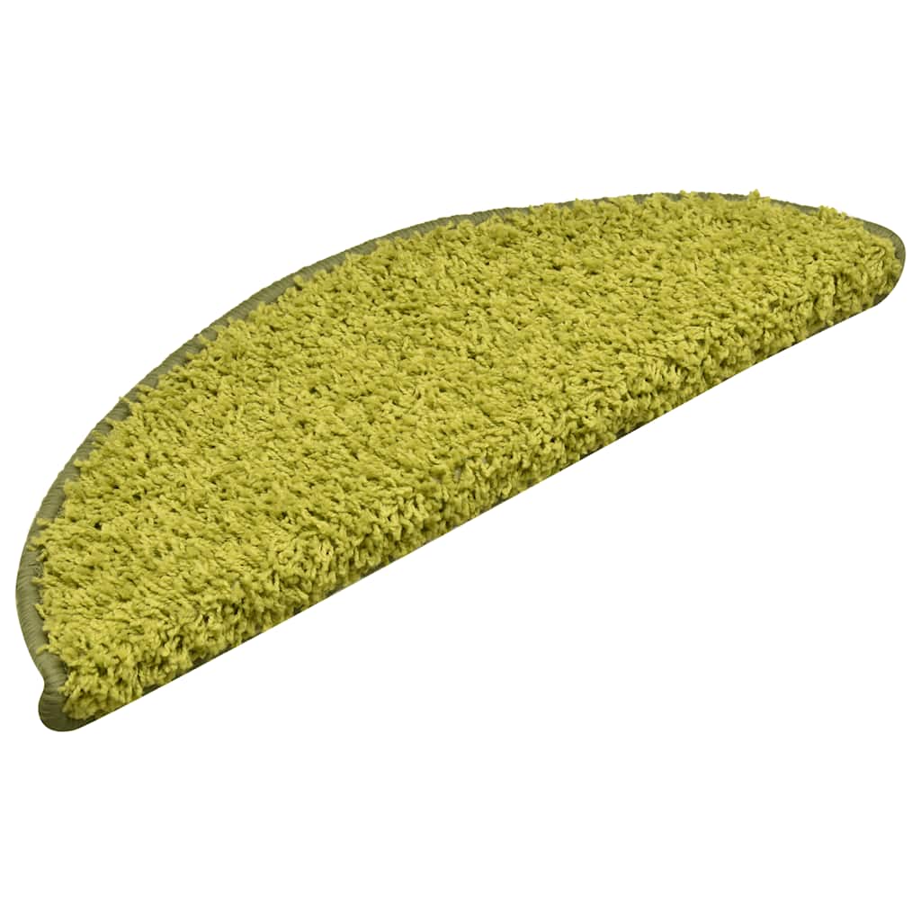 vidaXL Maty na schody 30 szt. 56x17x3 cm Zielone półokrągłe