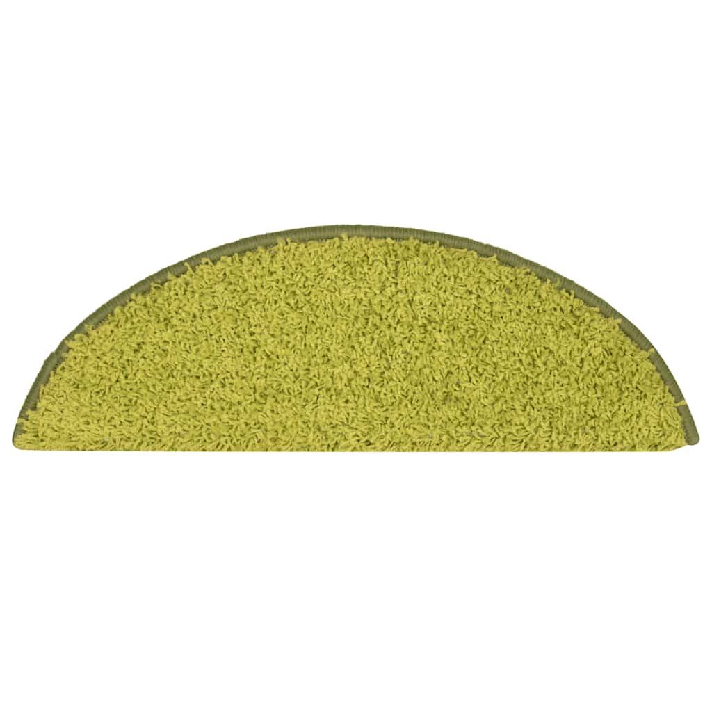 vidaXL Maty na schody 30 szt. 56x17x3 cm Zielone półokrągłe