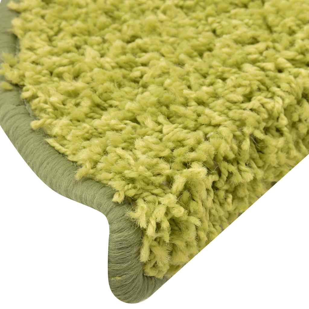 vidaXL Maty na schody 30 szt. 56x17x3 cm Zielone półokrągłe