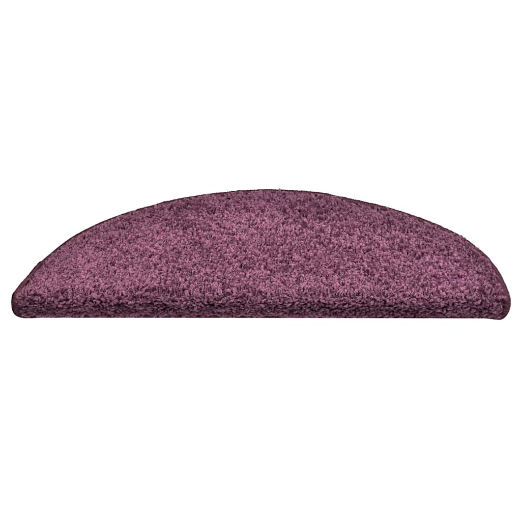 vidaXL Maty na schody 30 szt. 56x17x3 cm Ciemnofioletowe półokrągłe
