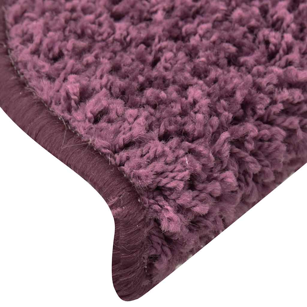vidaXL Maty na schody 30 szt. 56x17x3 cm Ciemnofioletowe półokrągłe