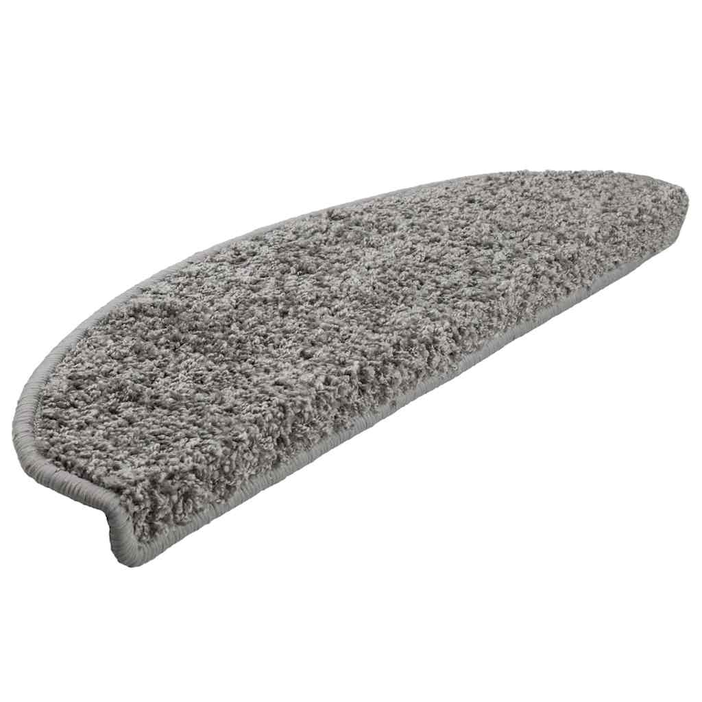 vidaXL Maty na schody 30 szt. 65x21x4 cm Szare półokrągłe duże