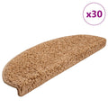 vidaXL Maty na schody 30 szt. 65x21x4 cm Beżowe półokrągłe duże