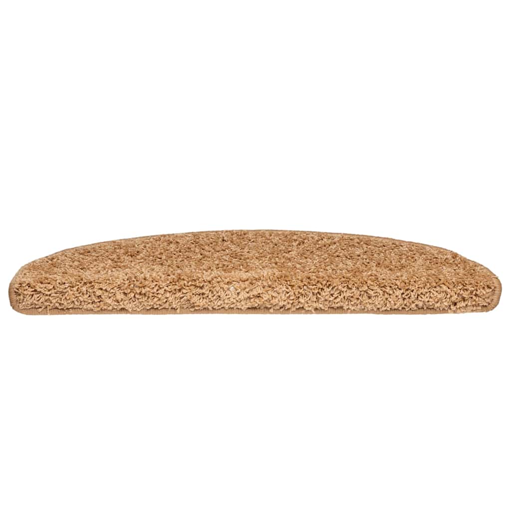 vidaXL Maty na schody 30 szt. 65x21x4 cm Beżowe półokrągłe duże