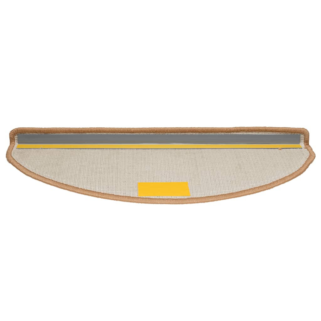 vidaXL Maty na schody 30 szt. 65x21x4 cm Beżowe półokrągłe duże
